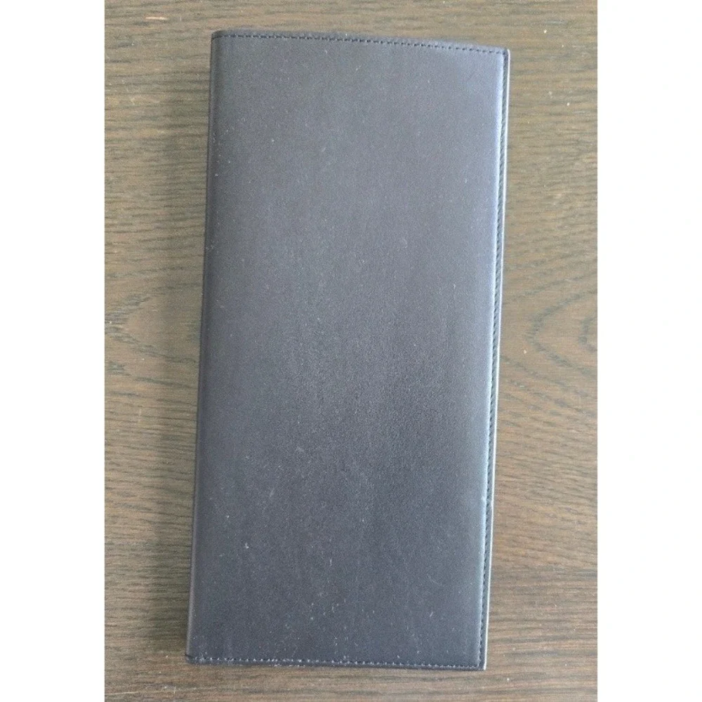 Mercedes-Benz Genuine Black Leather‎ Tall Breast Pocket Travel Wallet with Box